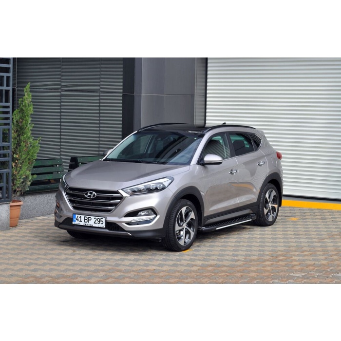Praguri Laterale Hyundai Tucson [15 ->] - ARP Artemis Grey Black - imagine 6