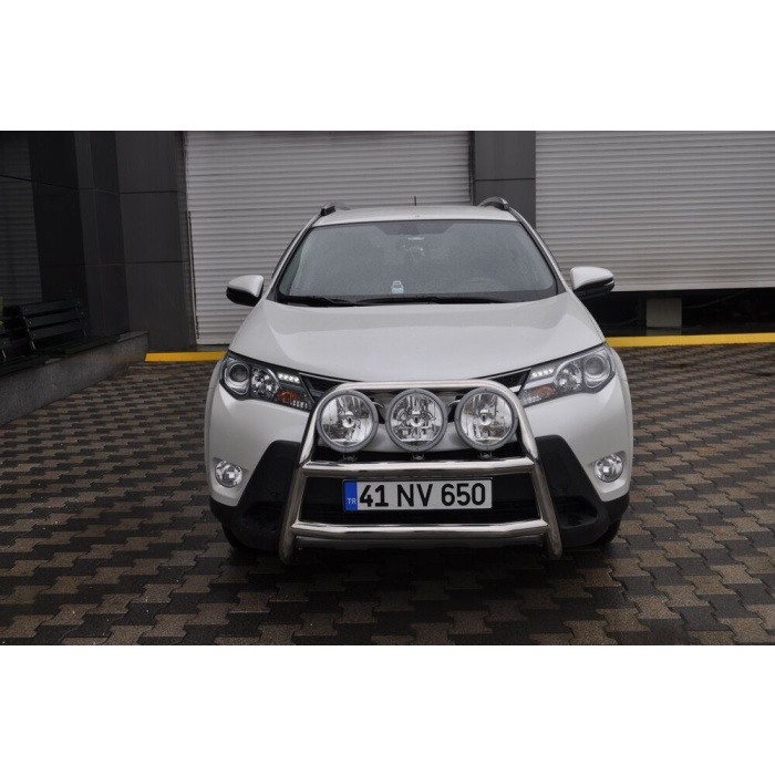 Bullbar fata Toyota RAV 4 [13-15] - ARP KUNGSBACKA, Chrome, cu suporti pentru LEDbar-uri sau Proiectoare - imagine 7