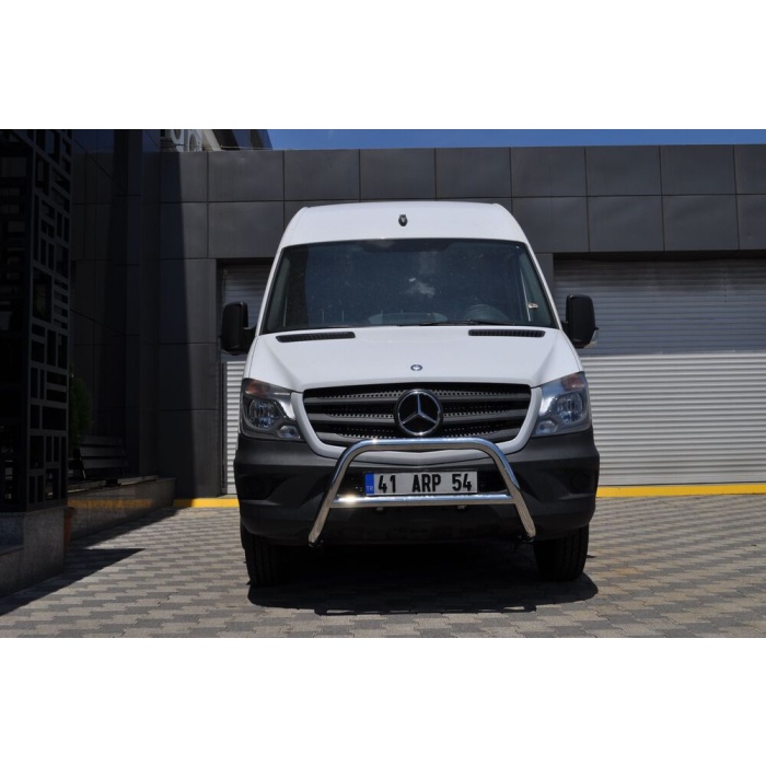 BullBar fata Mercedes Sprinter LWB 14-Prezent - ARP COLT, Chrome - imagine 5