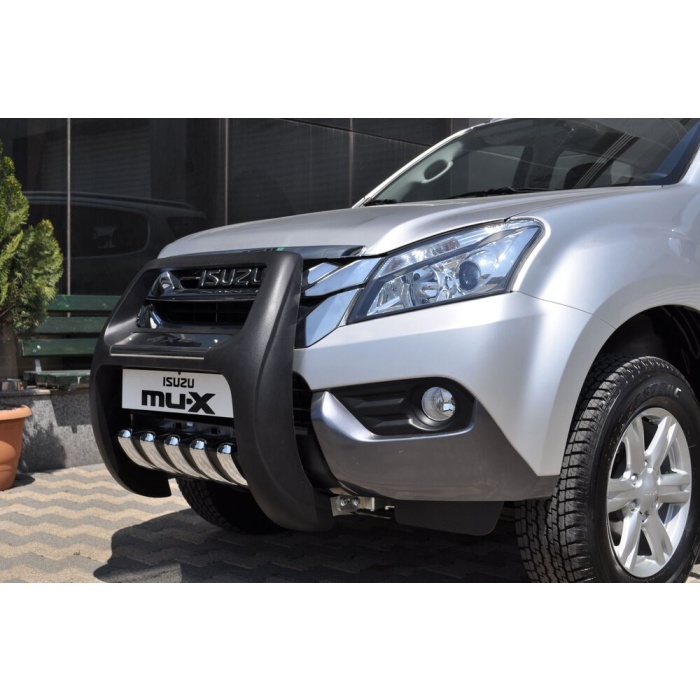 BullBar fata Isuzu MU-X 15-Prezent - ARP PASIFIC Negru - Chrome - imagine 3