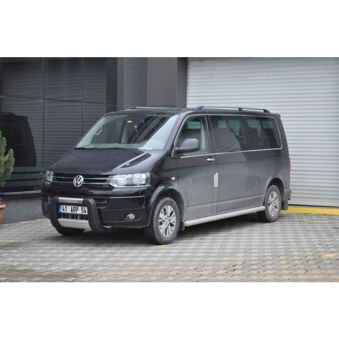 BullBar fata Volkswagen T5 LWB - SWB 04-09 ┬á- ARP WINBO, Negru - Chrome - imagine 2