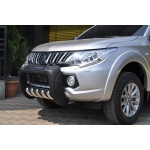 BullBar fata Mitsubishi L200 Triton 15-Prezent - ARP ATLAS, Negru - Chrome - imagine 4