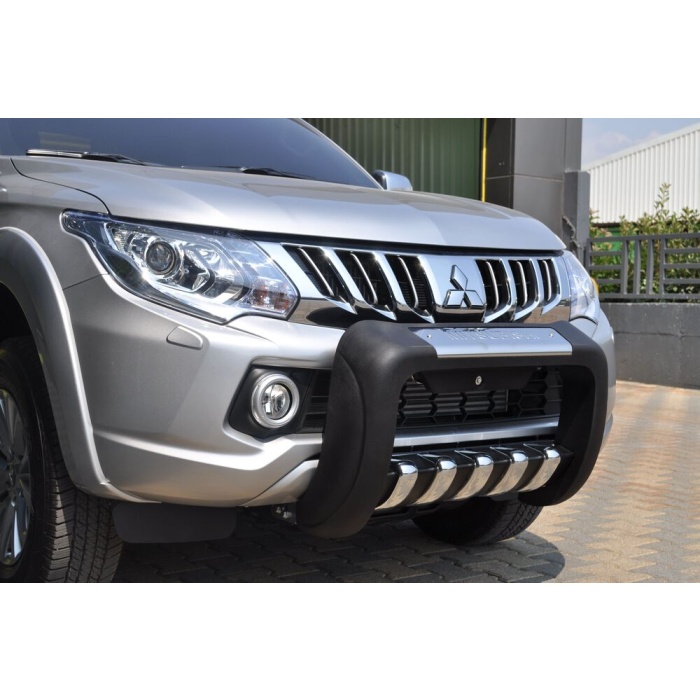 BullBar fata Mitsubishi L200 Triton 15-Prezent - ARP ATLAS, Negru - Chrome - imagine 3