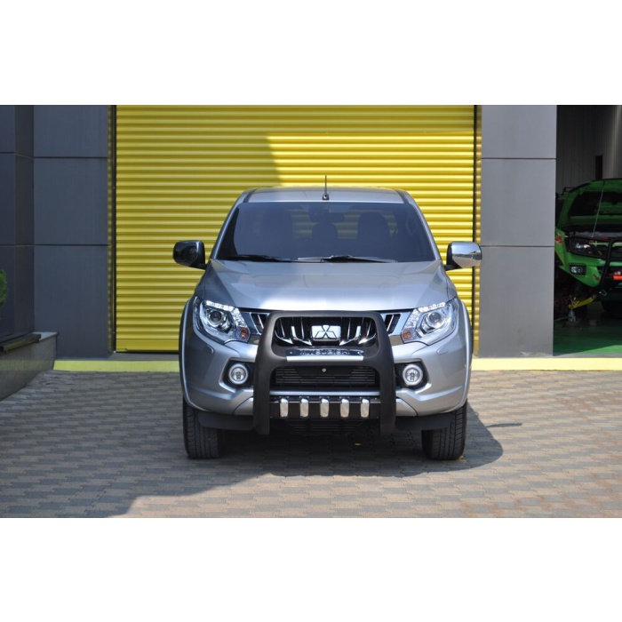BullBar fata Mitsubishi L200 Triton 15-Prezent - ARP PASIFIC Negru - Chrome - imagine 2