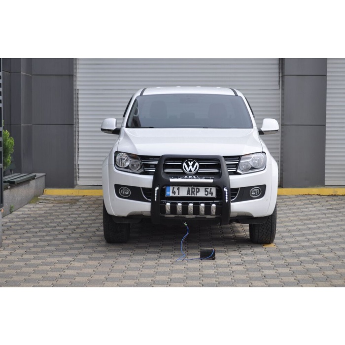 BullBar fata Volkswagen Amarok 10-15 - ARP TWEN,Negru - Chrome - imagine 4