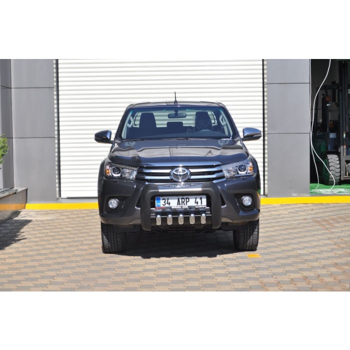 BullBar fata Toyota Hilux 15-Prezent - ARP ATLAS, Negru - Chrome - imagine 2