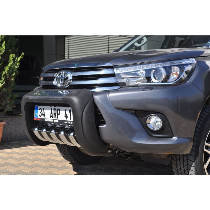 BullBar fata Toyota Hilux 15-Prezent - ARP ATLAS, Negru - Chrome - imagine 5