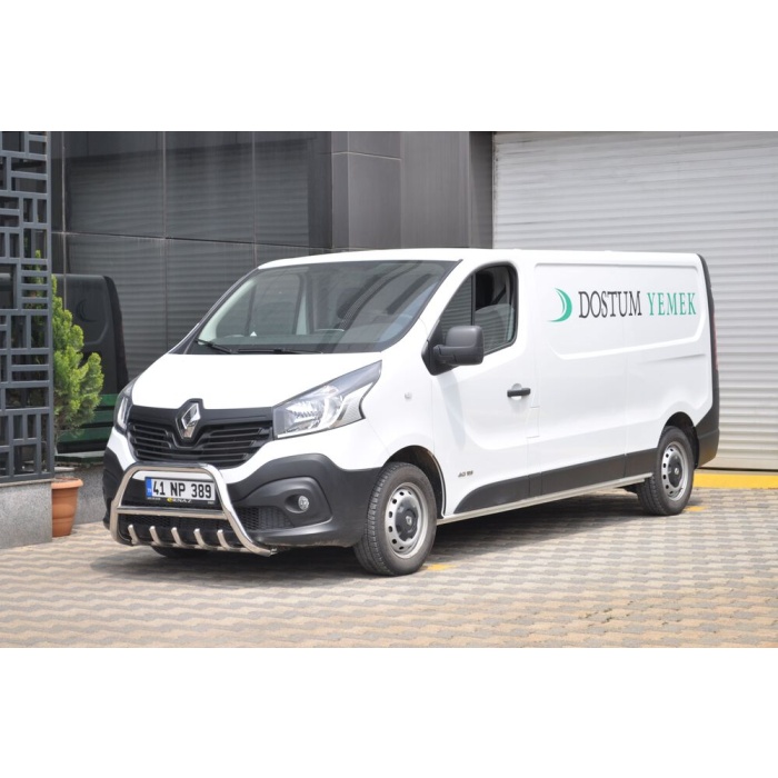 BullBar fata Renault Trafic SWB 15-Prezent - ARP INFORM, Chrome - imagine 2