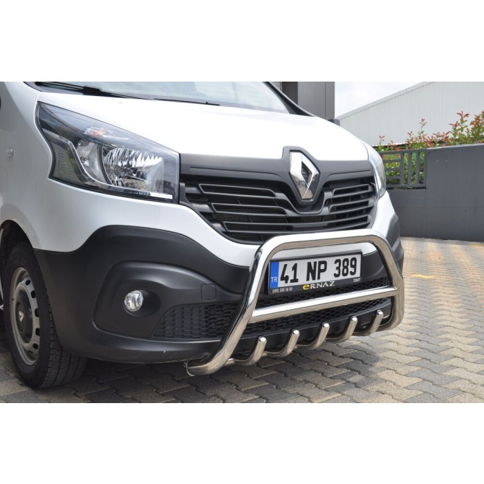 BullBar fata Renault Trafic SWB 15-Prezent - ARP INFORM, Chrome - imagine 3