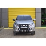 BullBar fata Mitsubishi L200 Triton 15-Prezent - ARP TWEN,Negru - Chrome - imagine 3