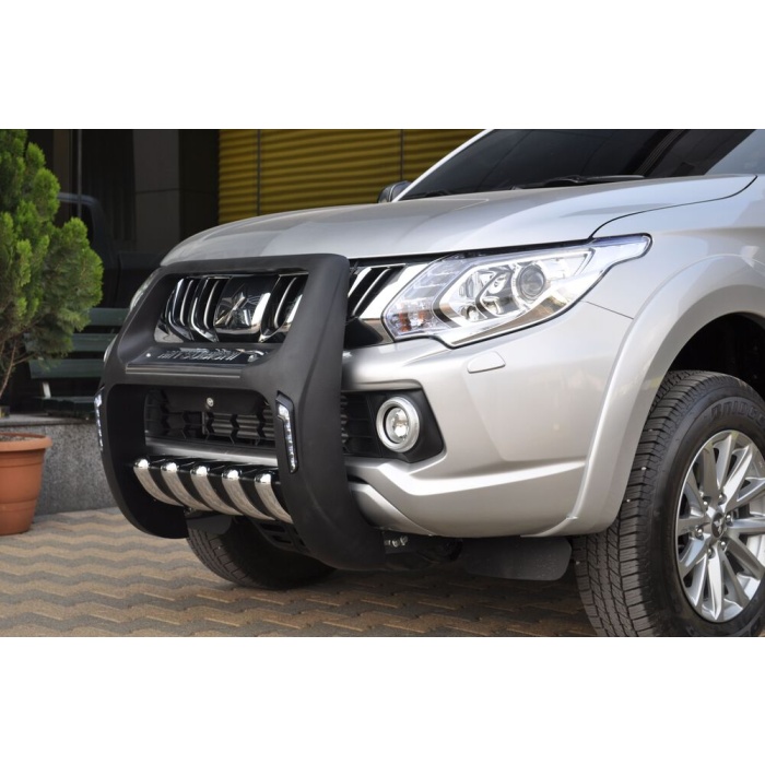 BullBar fata Mitsubishi L200 Triton 15-Prezent - ARP TWEN,Negru - Chrome - imagine 5