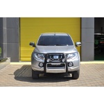 BullBar fata Mitsubishi L200 Triton 15-Prezent - ARP ATLANTIC Negru - Chrome, proiectoare de ceata - imagine 4