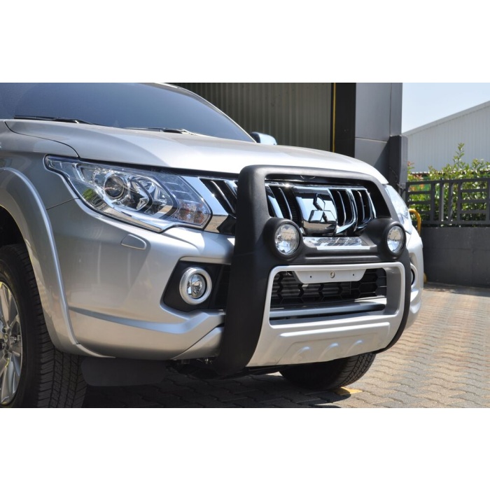 BullBar fata Mitsubishi L200 Triton 15-Prezent - ARP ATLANTIC Negru - Chrome, proiectoare de ceata - imagine 5