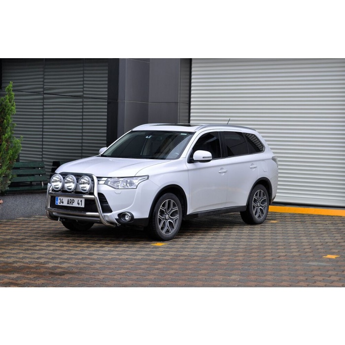 Bullbar fata Mitsubishi OUTLANDER [13-Prezent] - ARP KUNGSBACKA, Chrome, cu suporti pentru LEDbar-uri sau Proiectoare - imagine 4