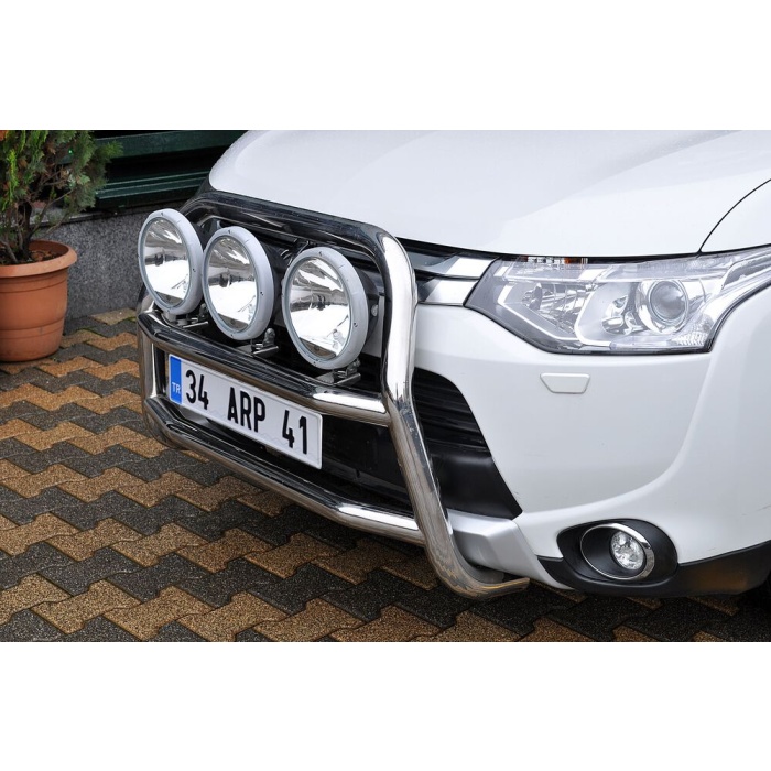 Bullbar fata Mitsubishi OUTLANDER [13-Prezent] - ARP KUNGSBACKA, Chrome, cu suporti pentru LEDbar-uri sau Proiectoare - imagine 2