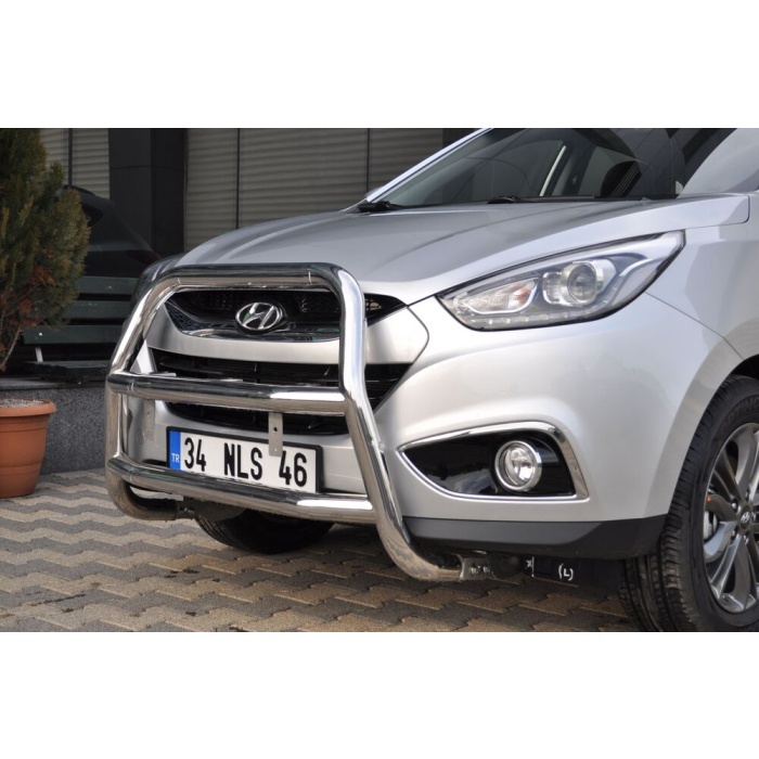 Bullbar fata Hyundai IX35 [10-14] - ARP KUNGSBACKA, Chrome, cu suporti pentru LEDbar-uri sau Proiectoare - imagine 4