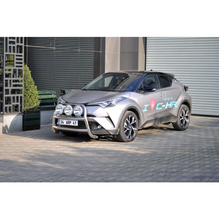 Bullbar fata Toyota CHR [16-Prezent] - ARP KUNGSBACKA, Chrome, cu suporti pentru LEDbar-uri sau Proiectoare - imagine 3