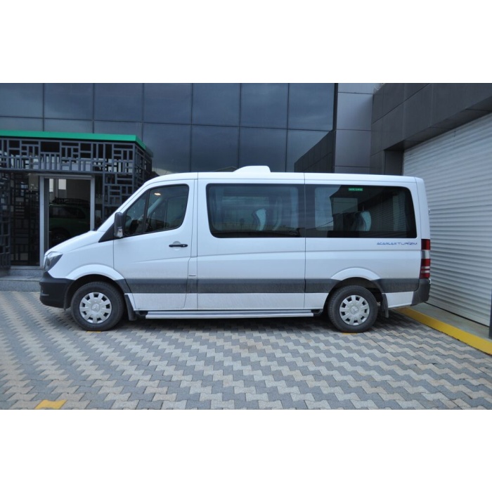 Praguri Laterale Mercedes Sprinter LWB 14 -> - ARP Ronesans Silver - imagine 11