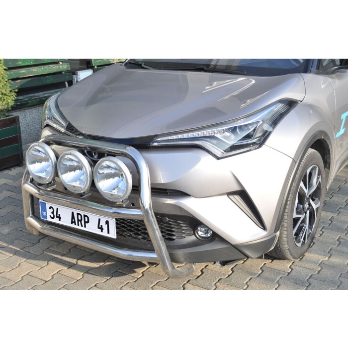 Bullbar fata Toyota CHR [16-Prezent] - ARP KUNGSBACKA, Chrome, cu suporti pentru LEDbar-uri sau Proiectoare - imagine 4