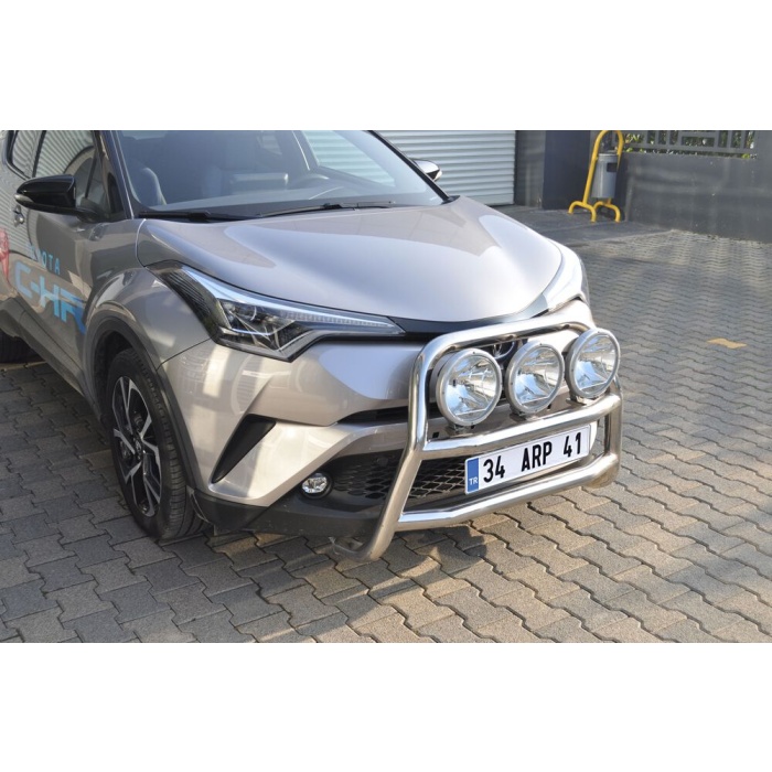 Bullbar fata Toyota CHR [16-Prezent] - ARP KUNGSBACKA, Chrome, cu suporti pentru LEDbar-uri sau Proiectoare - imagine 2