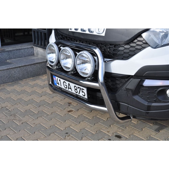 BullBar fata Iveco Daily LWB 15-Prezent - ARP KUNGSBACKA, Chrome, cu suporti pentru LEDbar-uri sau Proiectoare - imagine 2