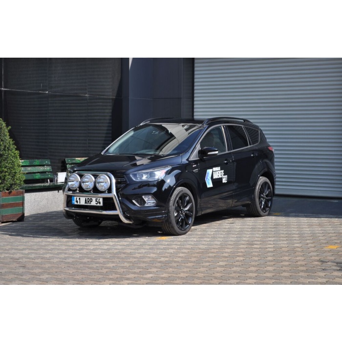 BullBar fata Ford Kuga 16-Prezent - ARP KUNGSBACKA, Chrome, cu suporti pentru LEDbar-uri sau Proiectoare - imagine 5