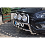 BullBar fata Ford Kuga 16-Prezent - ARP KUNGSBACKA, Chrome, cu suporti pentru LEDbar-uri sau Proiectoare - imagine 2