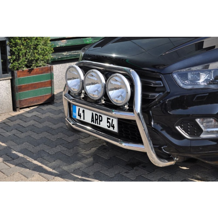 BullBar fata Ford Kuga 16-Prezent - ARP KUNGSBACKA, Chrome, cu suporti pentru LEDbar-uri sau Proiectoare - imagine 2