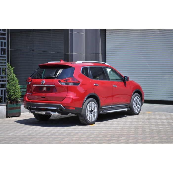 Bara de protectie spate Nissan X-Trail 17-Prezent- ARP TITANIC Negru - Chrome - imagine 3