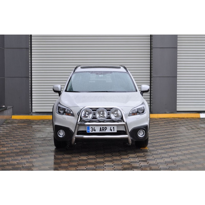 Bullbar fata Subaru OUTBACK [15-Prezent] - ARP KUNGSBACKA, Chrome, cu suporti pentru LEDbar-uri sau Proiectoare - imagine 4