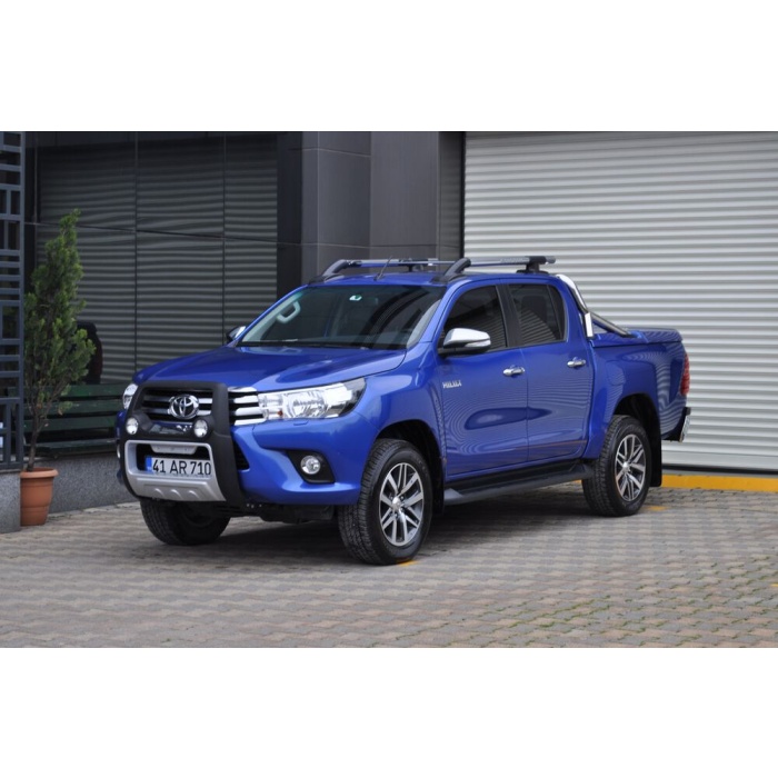 BullBar fata Toyota Hilux 15-Prezent - ARP ATLANTIC Negru - Chrome, proiectoare de ceata - imagine 4