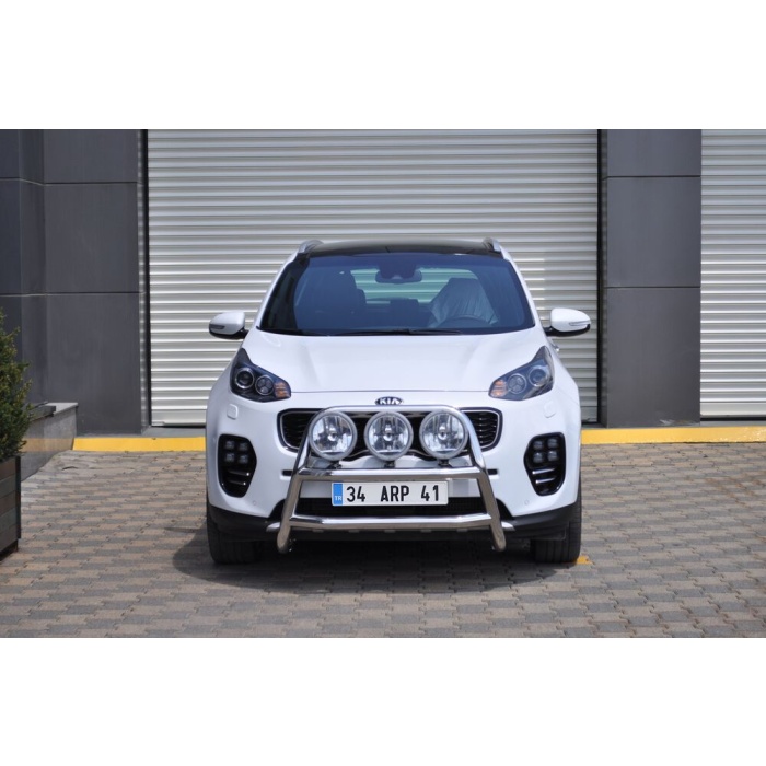 Bullbar fata Kia SPORTAGE [16-Prezent] - ARP KUNGSBACKA, Chrome, cu suporti pentru LEDbar-uri sau Proiectoare - imagine 2