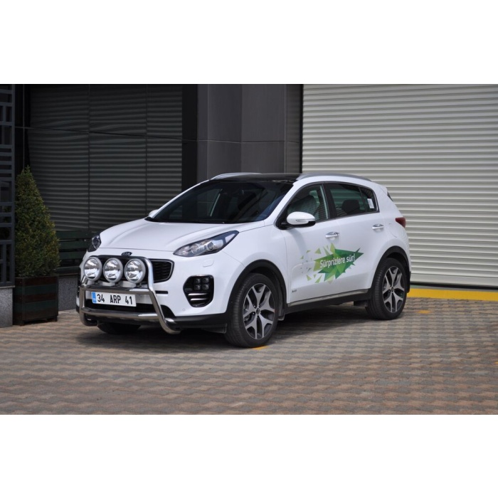 Bullbar fata Kia SPORTAGE [16-Prezent] - ARP KUNGSBACKA, Chrome, cu suporti pentru LEDbar-uri sau Proiectoare - imagine 5