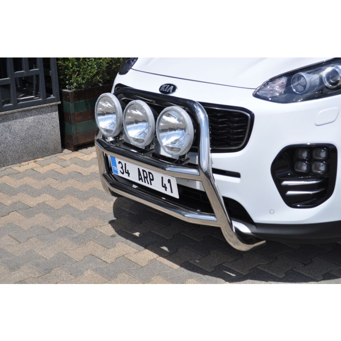 Bullbar fata Kia SPORTAGE [16-Prezent] - ARP KUNGSBACKA, Chrome, cu suporti pentru LEDbar-uri sau Proiectoare - imagine 4