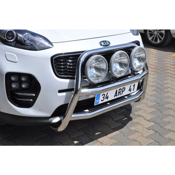 Bullbar fata Kia SPORTAGE [16-Prezent] - ARP KUNGSBACKA, Chrome, cu suporti pentru LEDbar-uri sau Proiectoare - imagine 3