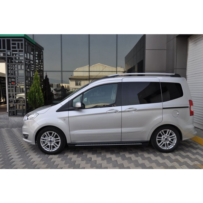 Praguri laterale Ford Tourneo Courier 14-Prezent - ARP KURE Negru - Chrome - imagine 3