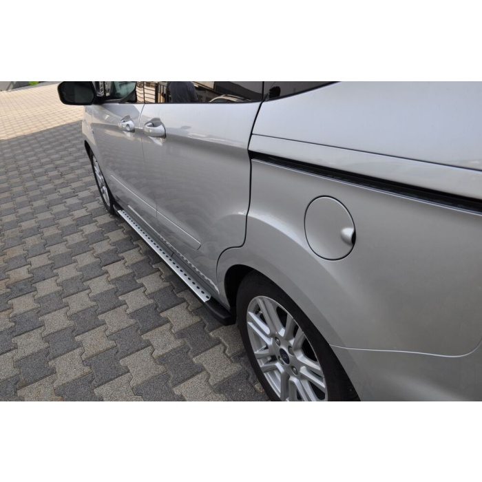 Praguri laterale Ford Tourneo Courier 14-Prezent - ARP KURE Negru - Chrome - imagine 2