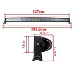LED BAR 5D Curbat 300w 12v-24v, 40500 lumeni, 133cm, Combo 12 grade/60 grade - imagine 4