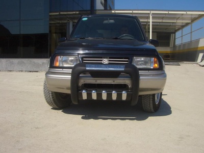 BullBar fata Suzuki Vitara JLX 99-05 - ARP ATLAS, Negru - Chrome - imagine 2