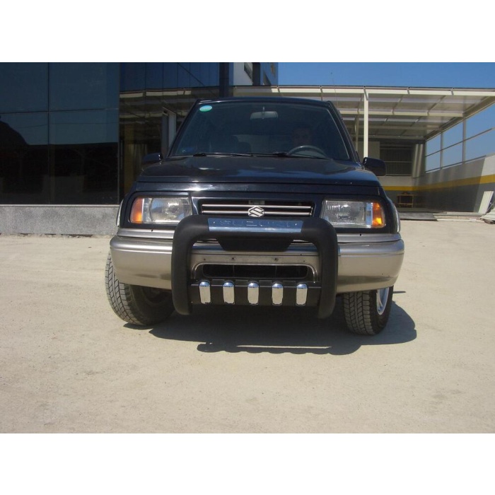 BullBar fata Suzuki Vitara JLX 99-05 - ARP ATLAS, Negru - Chrome - imagine 2