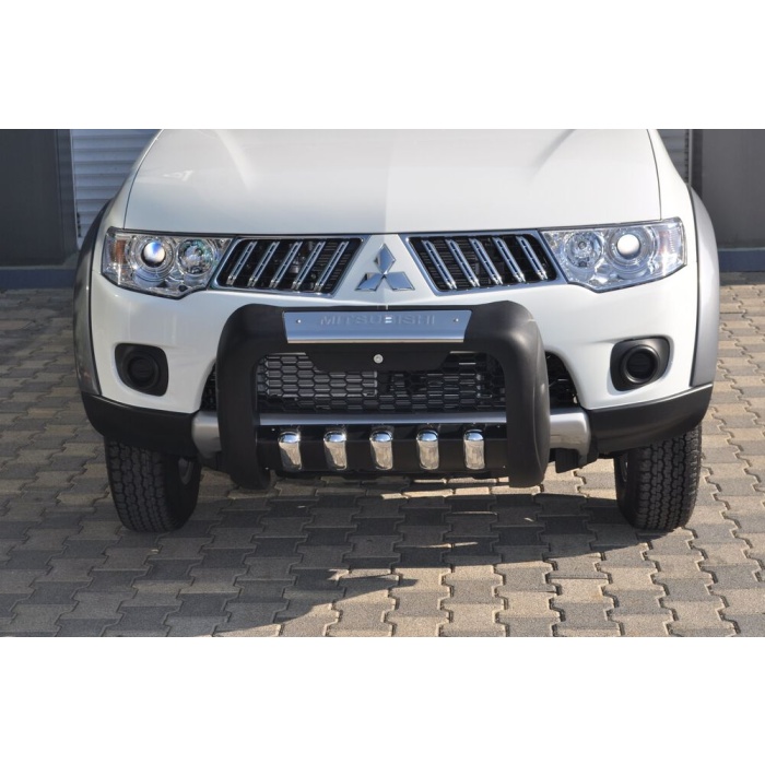 BullBar fata Mitsubishi L200 Triton 10-14 - ARP ATLAS, Negru - Chrome - imagine 3
