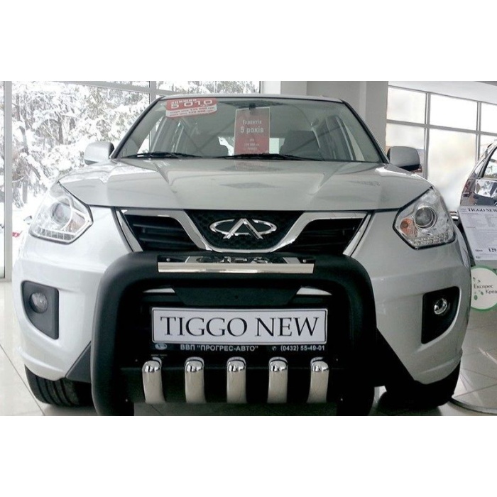 BullBar fata Chery Tiggo - ARP ATLAS, Negru - Chrome - imagine 3