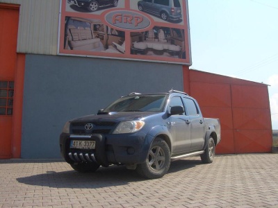 BullBar fata Toyota Hilux 06-09 - ARP ATLAS, Negru - Chrome - imagine 4