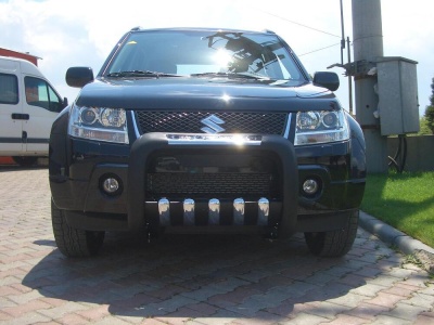 BullBar fata Suzuki Grand Vitara 5 usi 06-09 - ARP ATLAS, Negru - Chrome - imagine 5