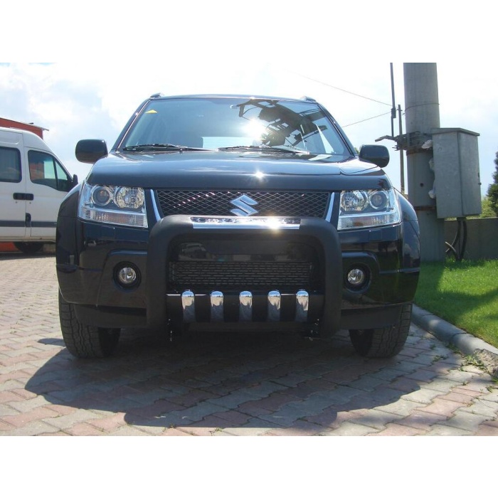 BullBar fata Suzuki Grand Vitara 5 usi 06-09 - ARP ATLAS, Negru - Chrome - imagine 5