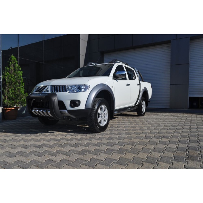 BullBar fata Mitsubishi L200 Triton 10-14 - ARP ATLAS, Negru - Chrome - imagine 5