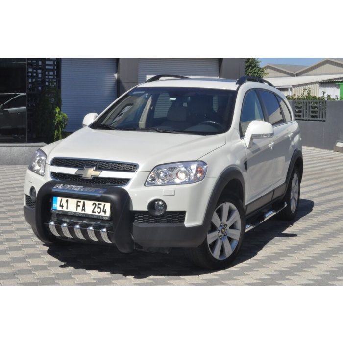 BullBar fata Chevrolet Captiva 06-11 - ARP ATLAS, Negru - Chrome - imagine 4