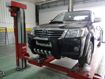 BullBar fata Toyota Hilux Vigo 12-14 - ARP ATLAS, Negru - Chrome - imagine 6