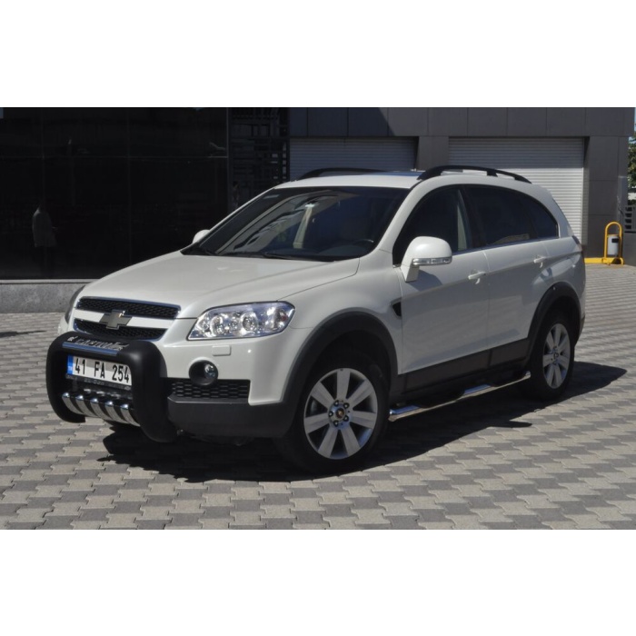 BullBar fata Chevrolet Captiva 06-11 - ARP ATLAS, Negru - Chrome - imagine 5