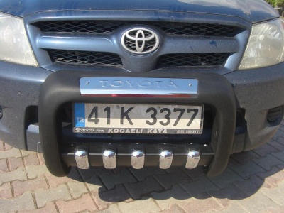 BullBar fata Toyota Hilux 06-09 - ARP ATLAS, Negru - Chrome - imagine 2